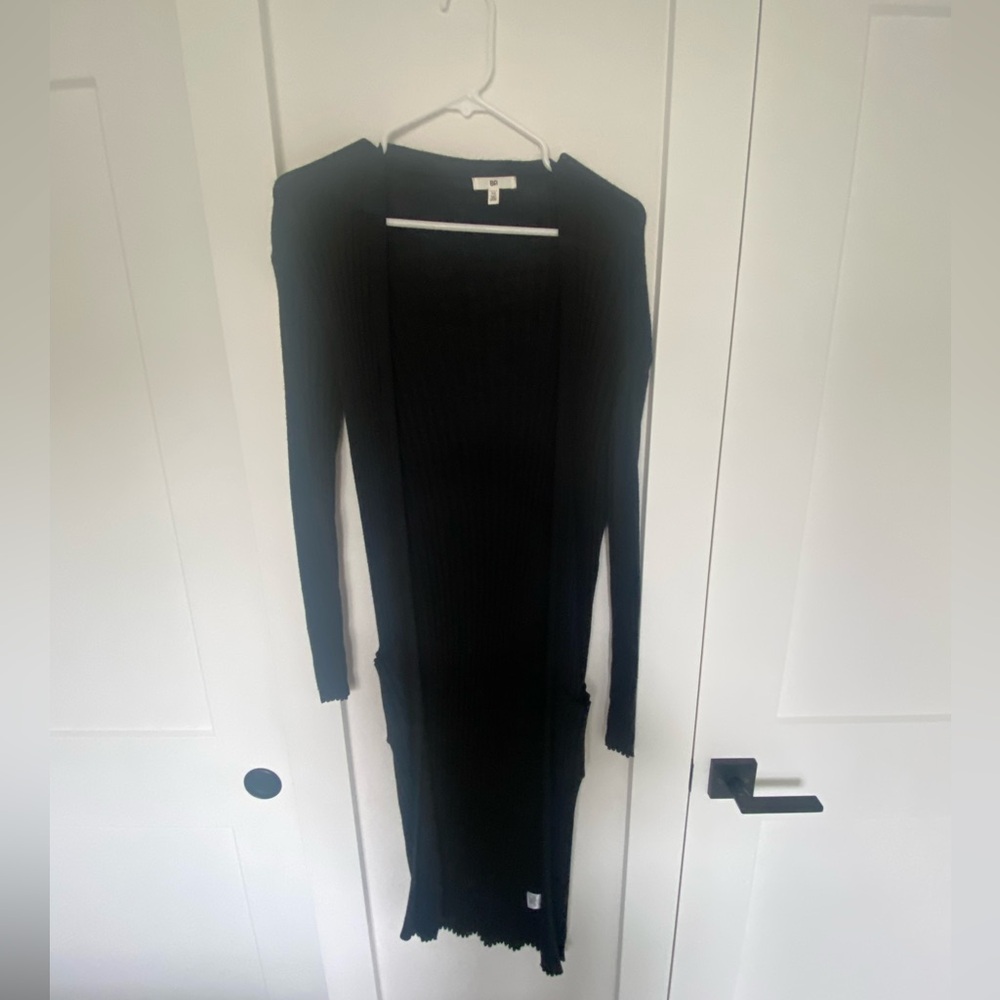 Black Nordstrom rubbed duster